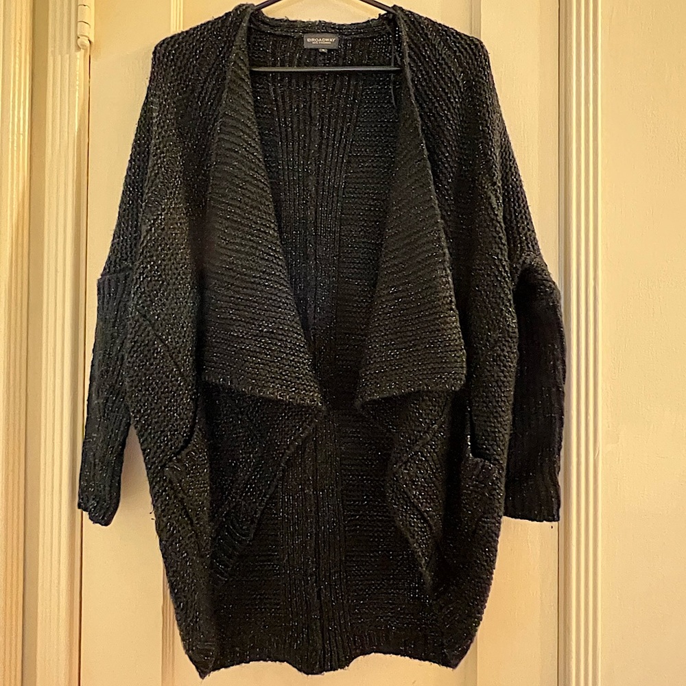 Broadway NYC Fashion Open-Front Marled Cardigan (size S)